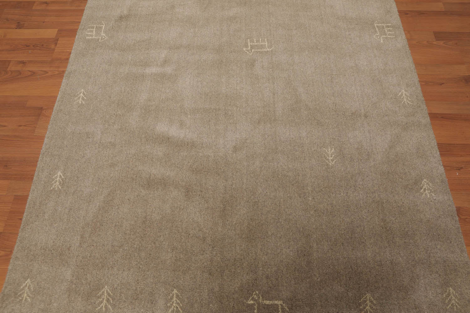 5x7 Beige, Ivory, Tone Color Hand Knotted All-Over 100% Wool Traditional-Persian/Oriental Oriental Rug