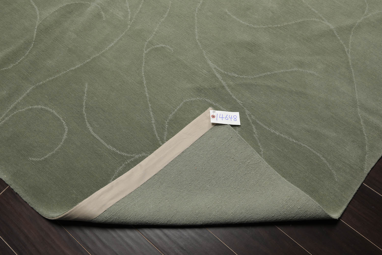 8x10 Tone On Tone, Mint, Color Hand Knotted All-Over 100% Wool Modern Oriental Rug