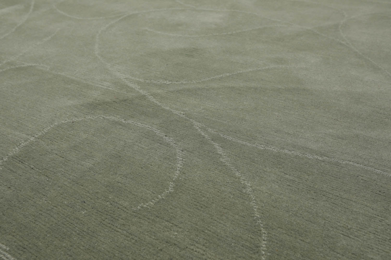 8x10 Tone On Tone, Mint, Color Hand Knotted All-Over 100% Wool Modern Oriental Rug