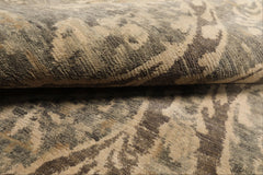 8x10 Beige, Greenish, Gray Color Hand Knotted Tibetan Wool Transitional Oriental Rug