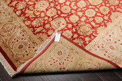 8x10 Red, Beige, Gray Color Hand Knotted All-Over 100% Wool Traditional Oriental Rug