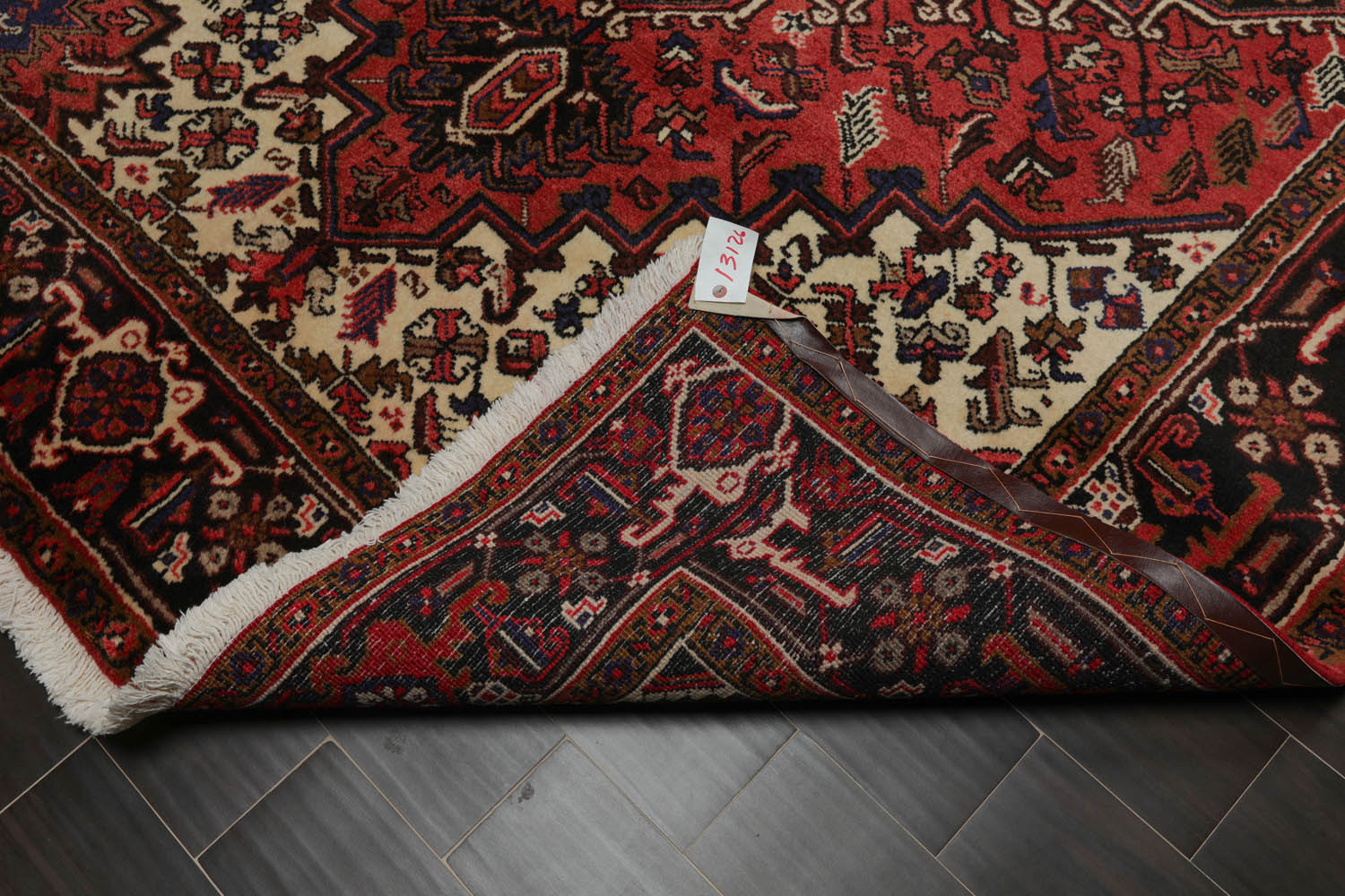6x9 Rust, Ivory, Charcoal Color Hand Knotted All-Over 100% Wool Traditional Oriental Rug