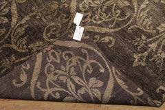 8x10 Brown, Gray, Tan Color Hand Loomed Tibetan Wool Transitional Oriental Rug