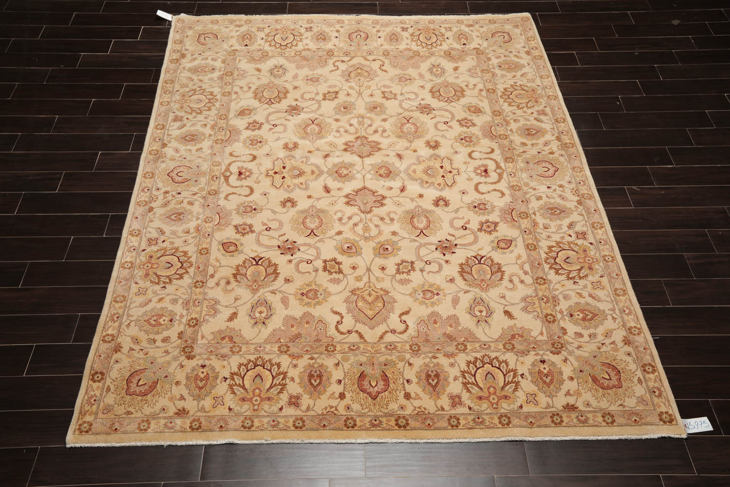 8x10 Beige, Brown, Taupe Color Hand Knotted All-Over 100% Wool Traditional Oriental Rug