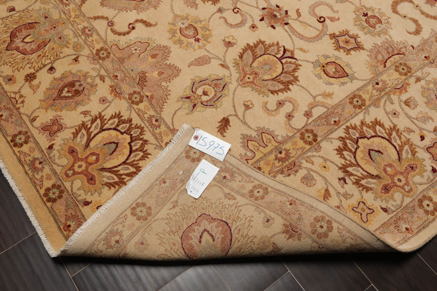 8x10 Beige, Brown, Taupe Color Hand Knotted All-Over 100% Wool Traditional Oriental Rug