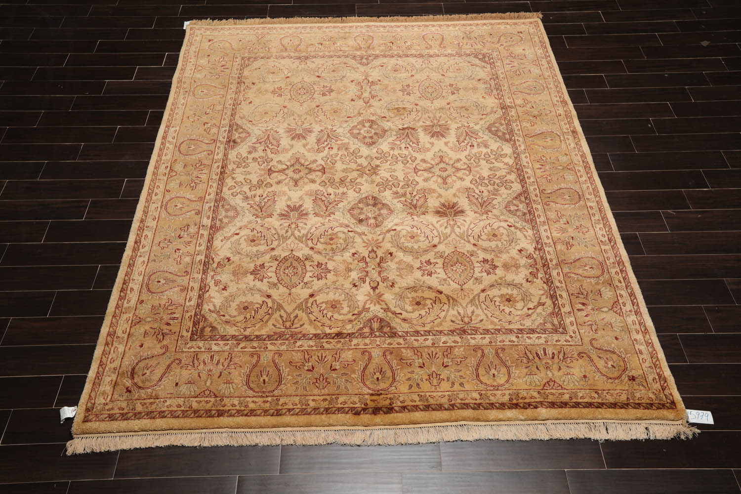 8x10 Beige, Tan, Rust Color Hand Knotted All-Over 100% Wool Traditional Oriental Rug