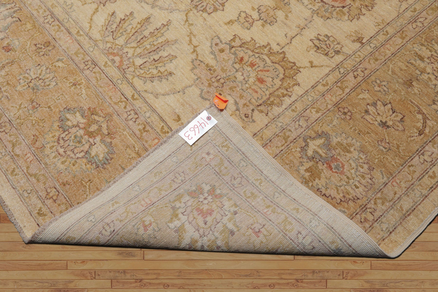 8'11'' x 11'6'' Hand Knotted 100% Wool Peshawar Oushak Oriental Area Rug Beige
