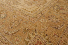9x12 Beige, Caramel, Gold Color Hand Knotted All-Over 100% Wool Traditional Oriental Rug