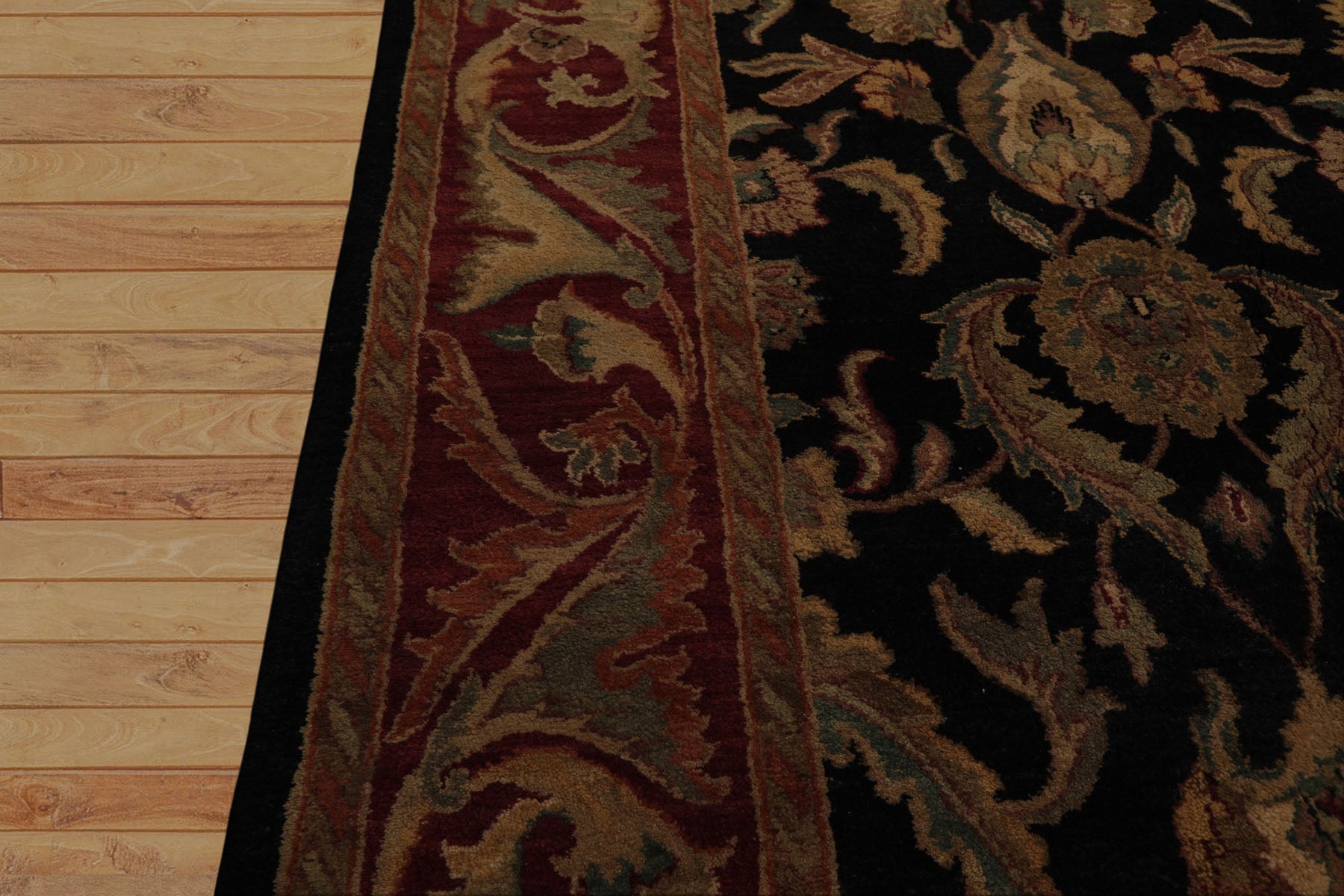 9x12 Charcoal, Rose, Sage Color Hand Knotted Agra wool Traditional Oriental Rug
