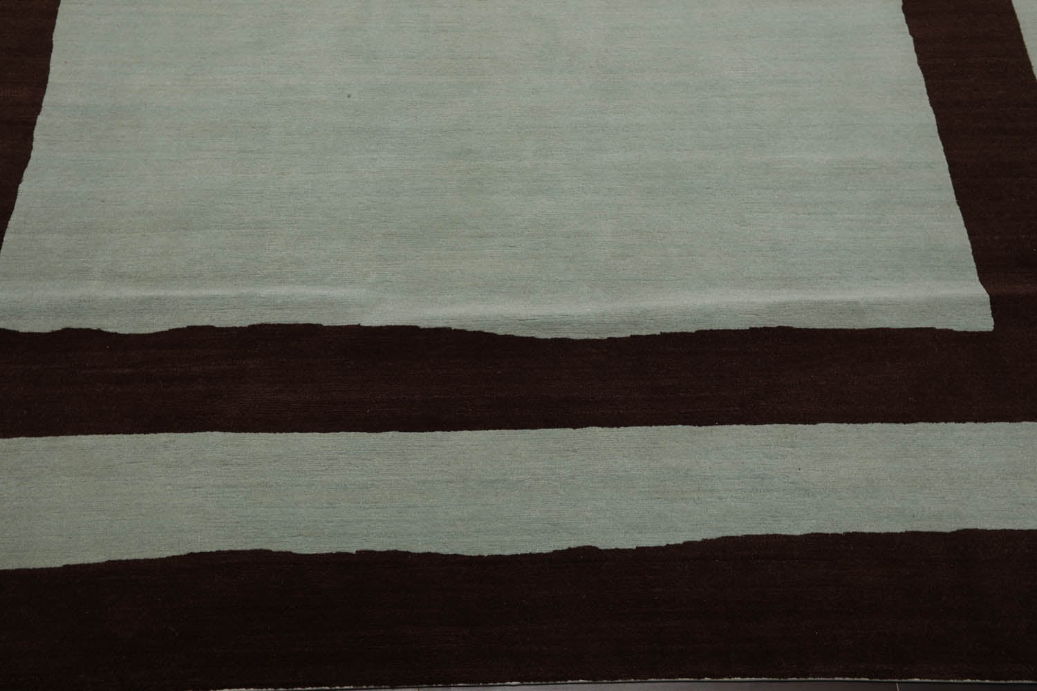 8x10 Aqua, Brown, Color Hand Knotted Geometric 100% Wool Modern Oriental Rug