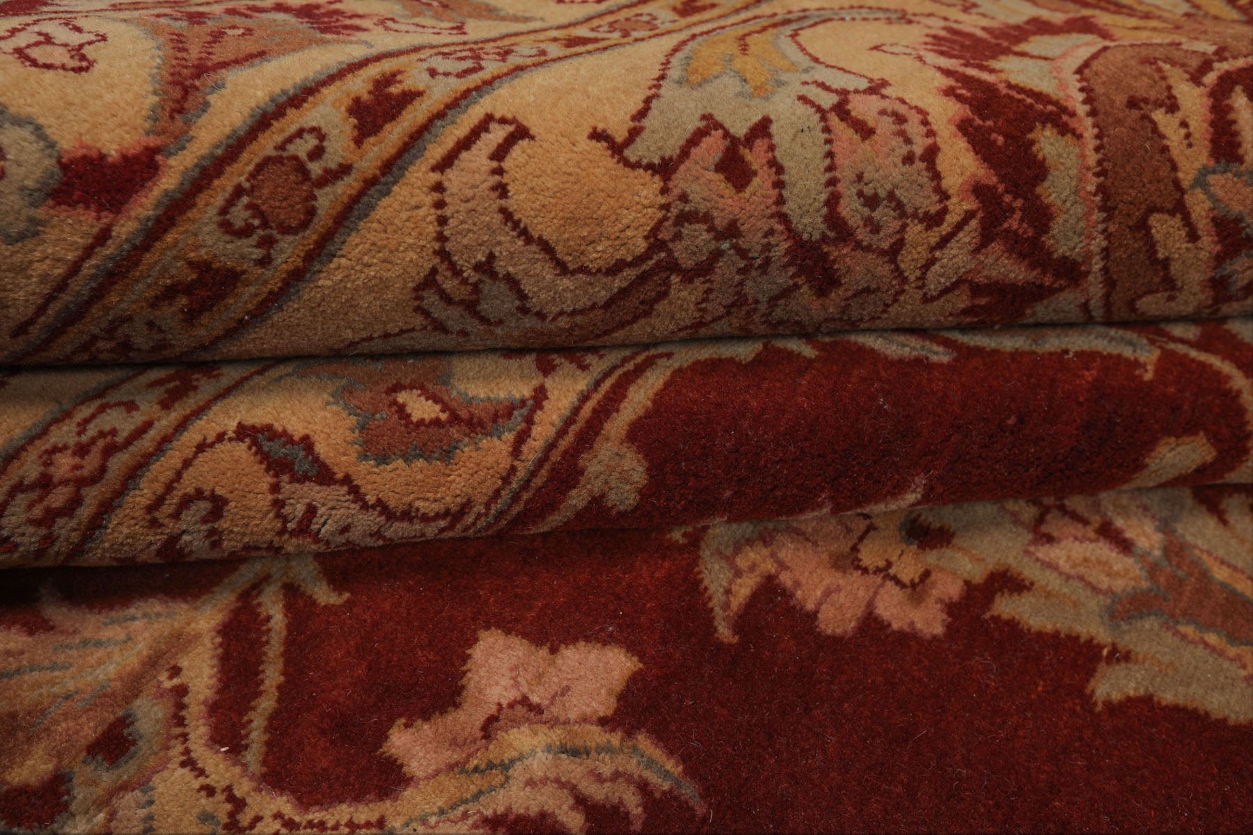 11x16 Burnt Orange, Light Gold, Mint Color Hand Knotted Tabriz wool Traditional Oriental Rug