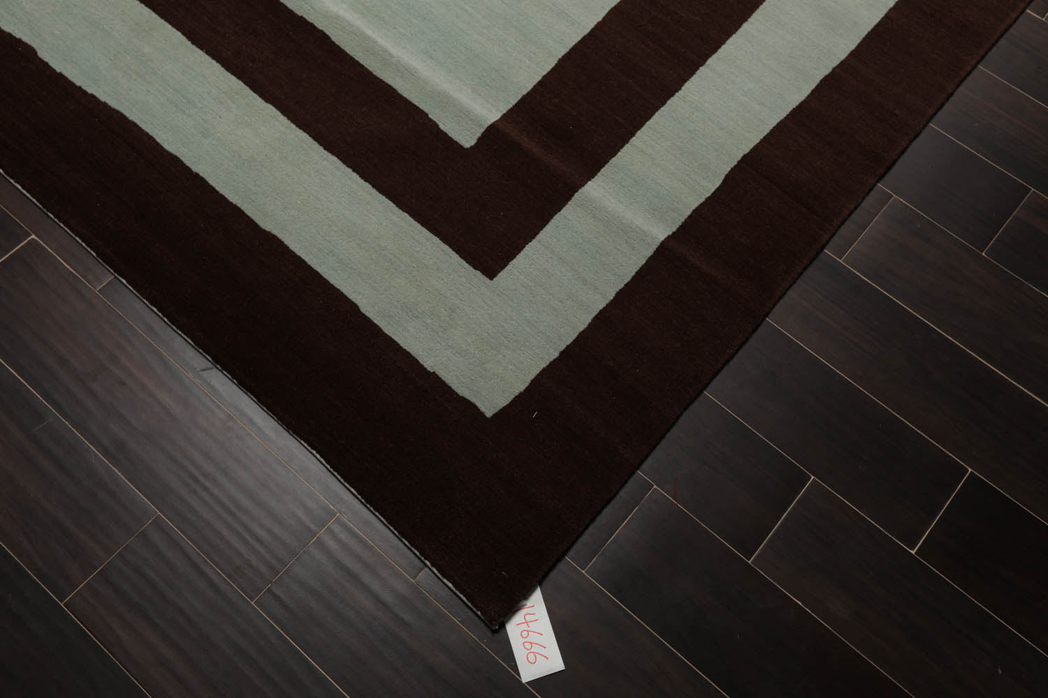 8x10 Aqua, Brown, Color Hand Knotted Geometric 100% Wool Modern Oriental Rug