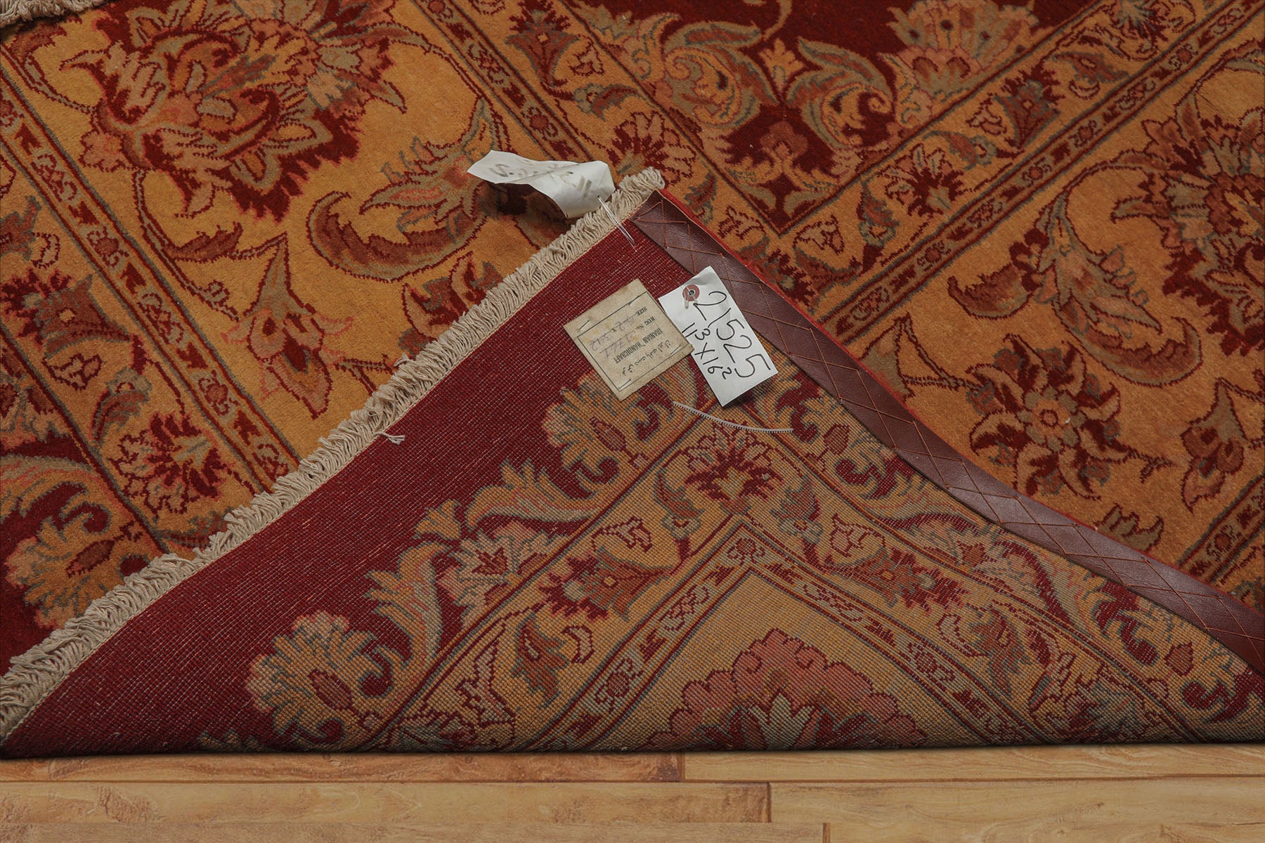 11x16 Burnt Orange, Light Gold, Mint Color Hand Knotted Tabriz wool Traditional Oriental Rug