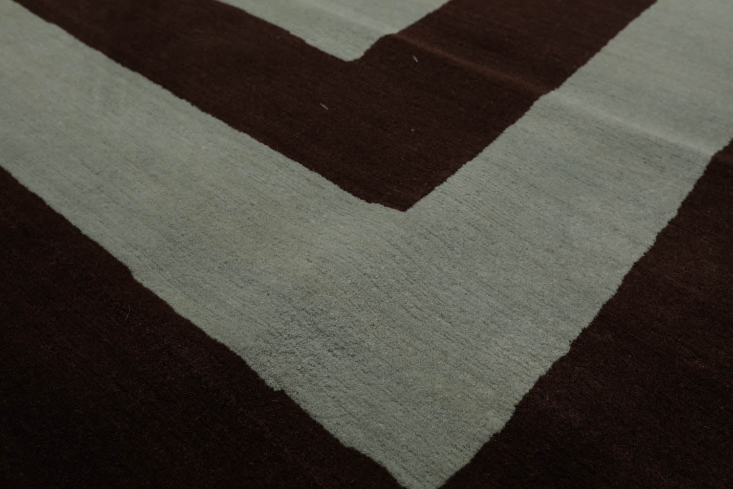 8x10 Aqua, Brown, Color Hand Knotted Geometric 100% Wool Modern Oriental Rug