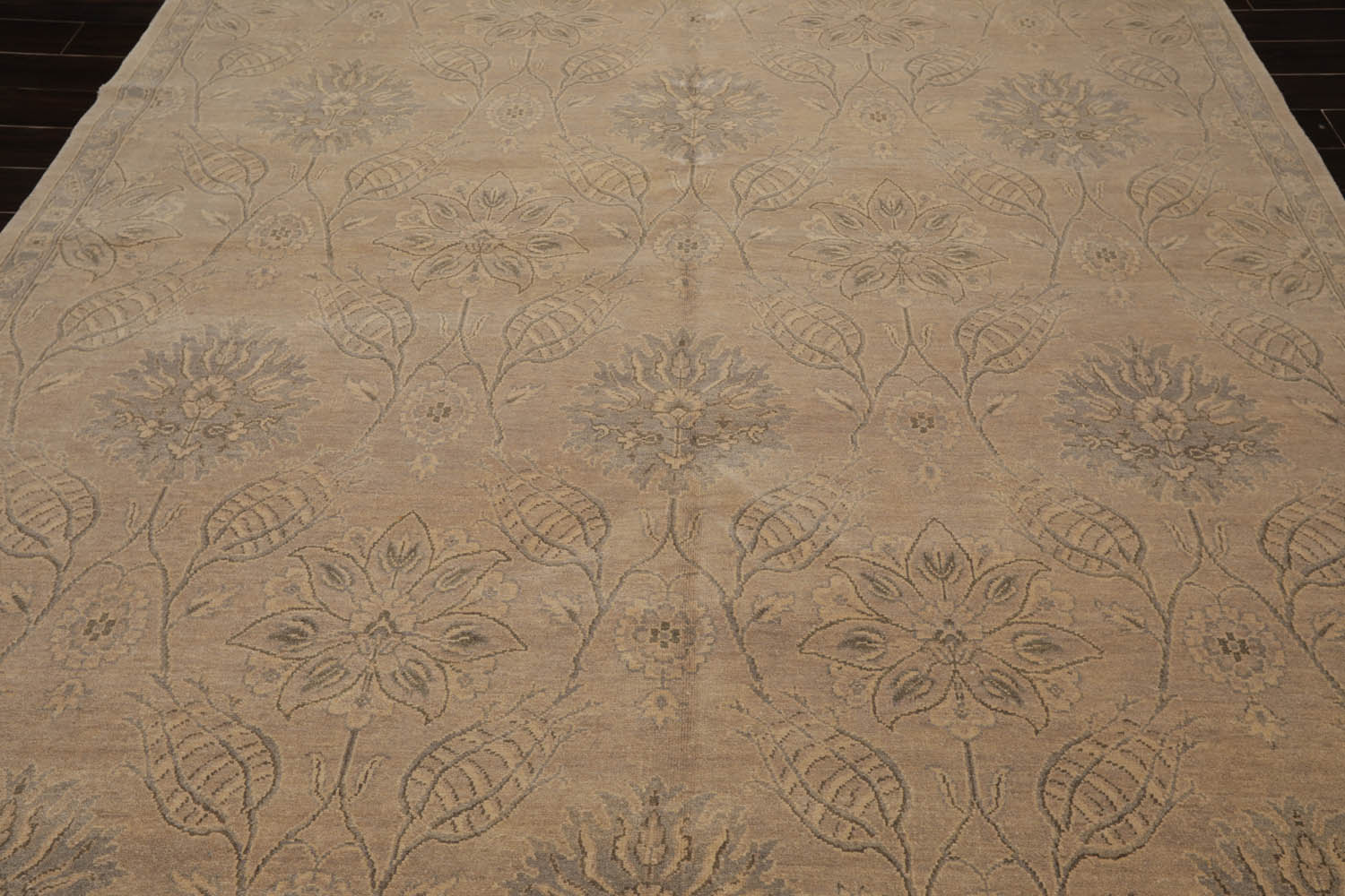 8x10 Gray, Beige, Color Hand Knotted All-Over 100% Wool Transitional Oriental Rug