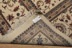 12x15 Ivory, Rose, Sage Color Hand Knotted Kashan wool Traditional Oriental Rug