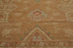 Oversize Tan, Beige, Blush Color Hand Knotted Medallion Wool Traditional Oriental Rug