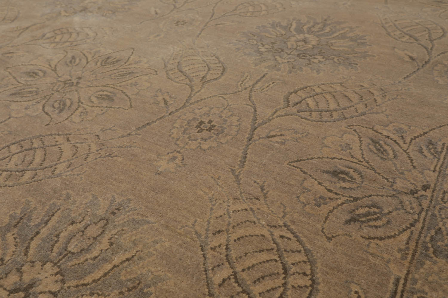 8x10 Gray, Beige, Color Hand Knotted All-Over 100% Wool Transitional Oriental Rug