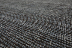 12x15 Gray, Slate, Brown Color Hand Knotted Ribbed Wool Contemporary Oriental Rug