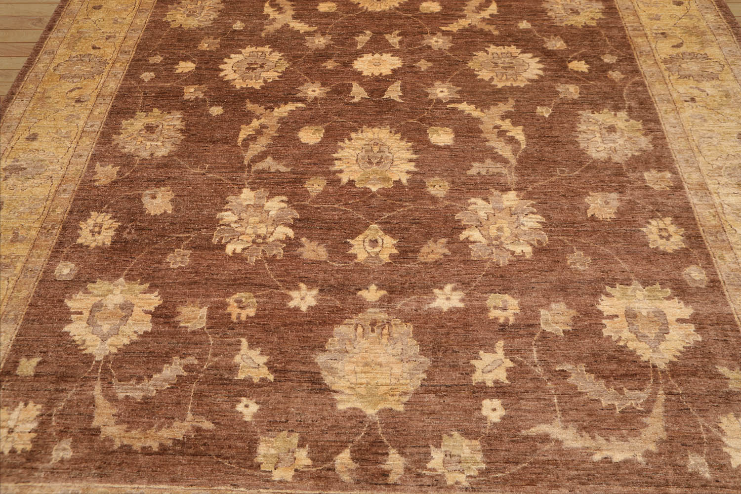 8x10 Brown, Beige, Grey Color Hand Knotted Floral 100% Wool Traditional-Persian/Oriental Oriental Rug