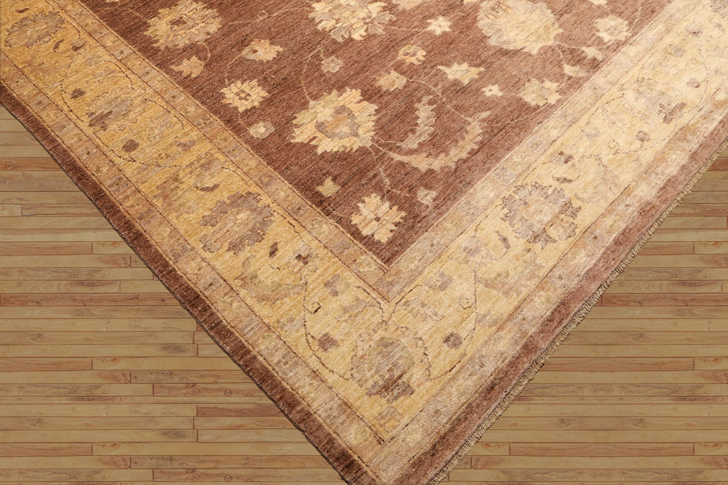 8x10 Brown, Beige, Grey Color Hand Knotted Floral 100% Wool Traditional-Persian/Oriental Oriental Rug