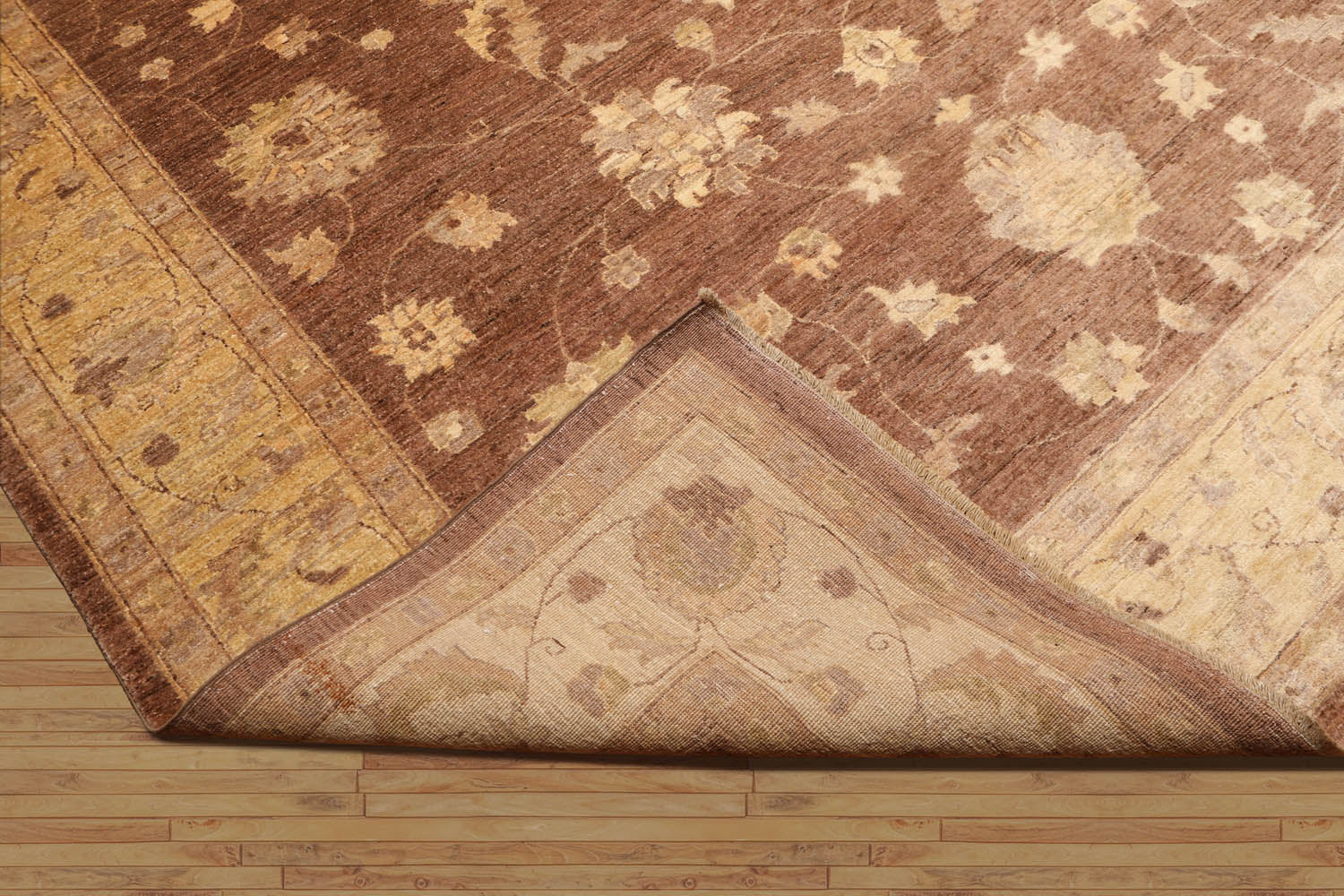 8x10 Brown, Beige, Grey Color Hand Knotted Floral 100% Wool Traditional-Persian/Oriental Oriental Rug