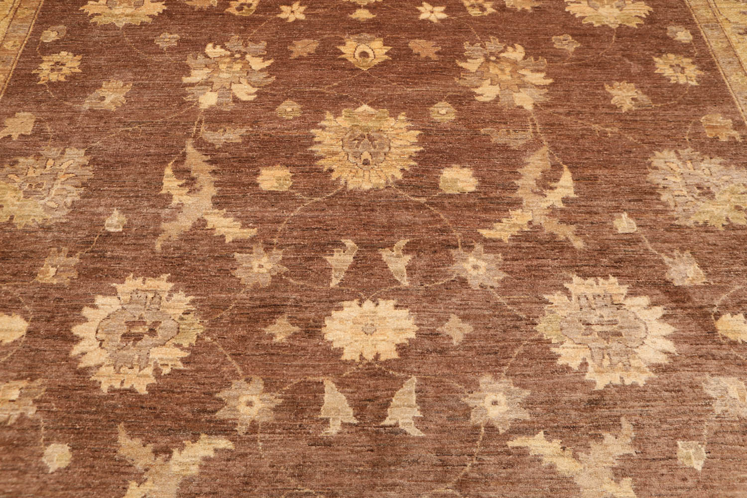 8x10 Brown, Beige, Grey Color Hand Knotted Floral 100% Wool Traditional-Persian/Oriental Oriental Rug