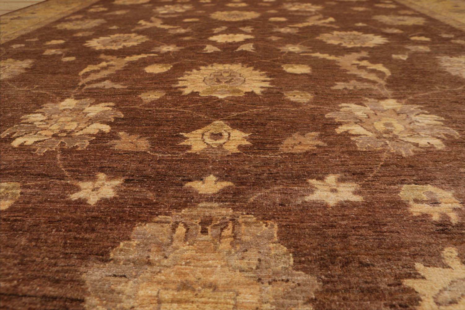 8x10 Brown, Beige, Grey Color Hand Knotted Floral 100% Wool Traditional-Persian/Oriental Oriental Rug