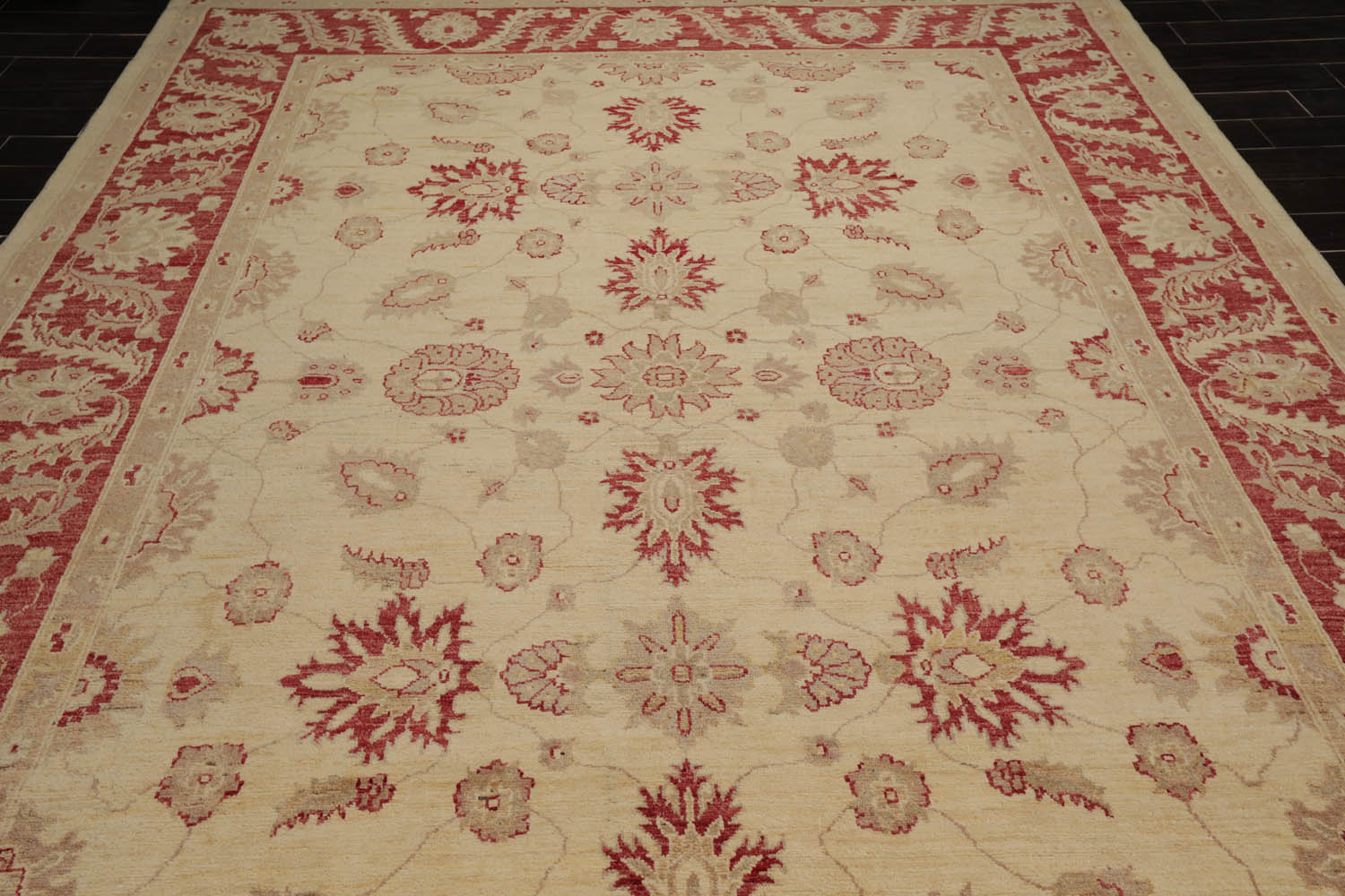 9x12 Camel, Rust, Tan Color Hand Knotted All-Over 100% Wool Traditional Oriental Rug