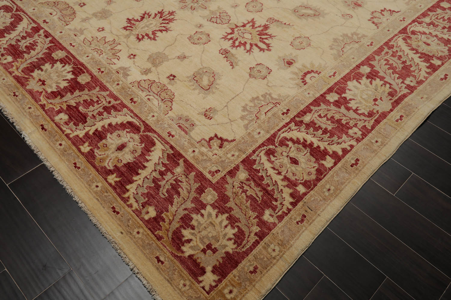 9x12 Camel, Rust, Tan Color Hand Knotted All-Over 100% Wool Traditional Oriental Rug