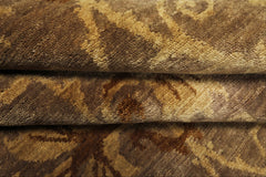 9x12 Taupe, Brown, Gold Color Hand Knotted Tibetan Wool Transitional Oriental Rug