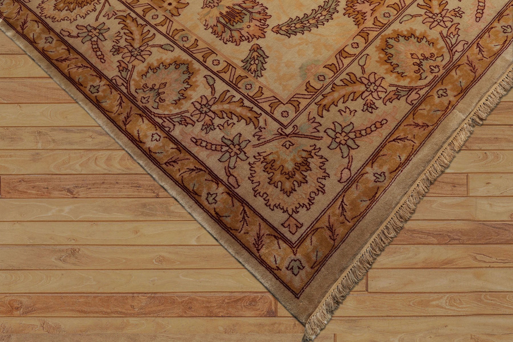 9x12 Beige, Celadon, Blush Color Hand Knotted Oushak New Zealand Wool Traditional Oriental Rug