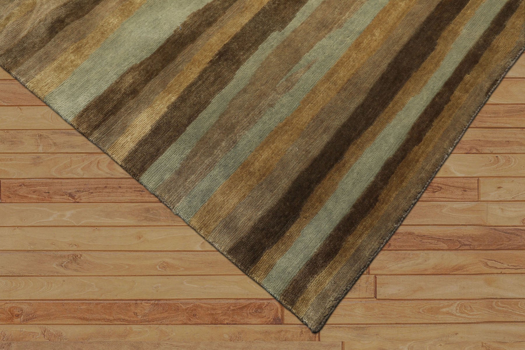9x12 Taupe, Brown, Mint Color Hand Knotted Tibetan Wool Modern & Contemporary Oriental Rug