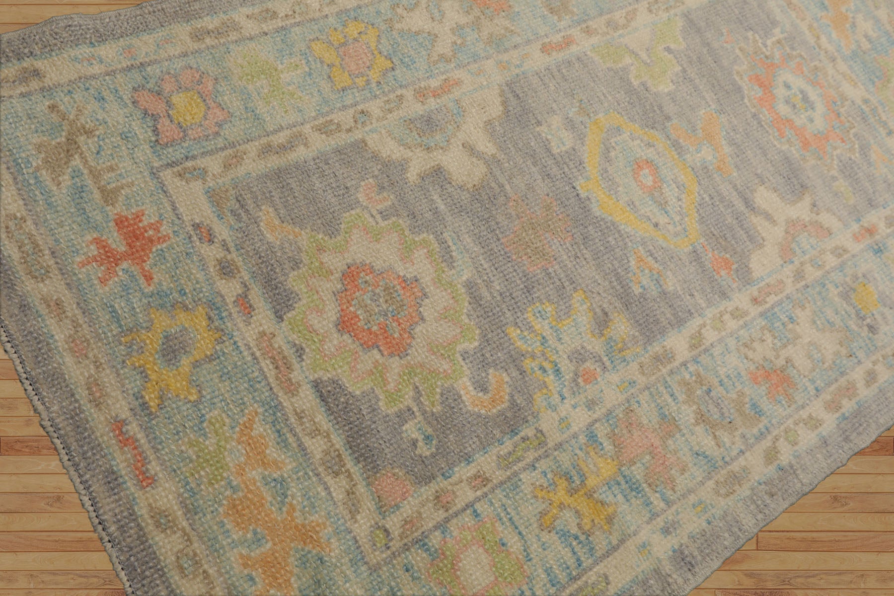 3x5 Aubergine, Ivory, Gold Color Hand Knotted Turkish Wool Arts & Crafts/Mission Oriental Rug