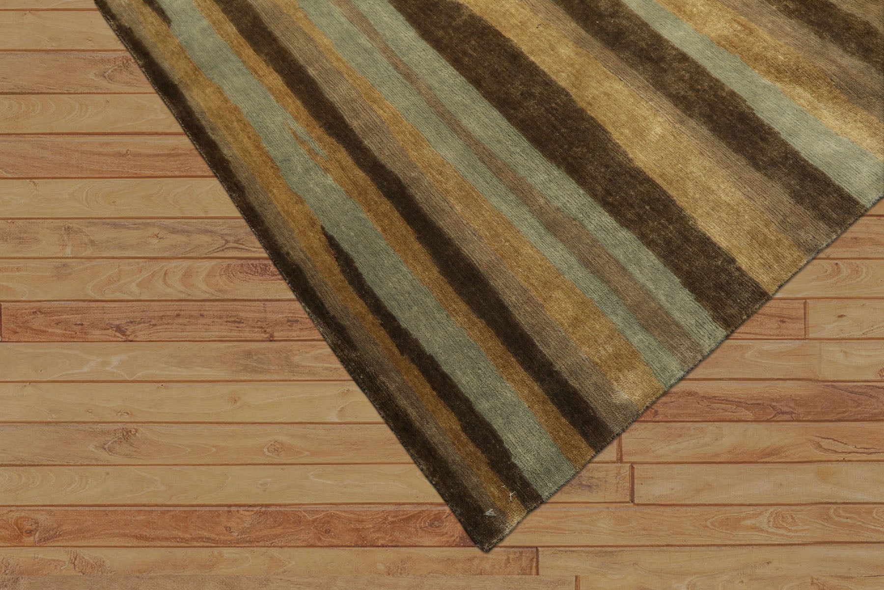 9x12 Taupe, Brown, Mint Color Hand Knotted Tibetan Wool Modern & Contemporary Oriental Rug