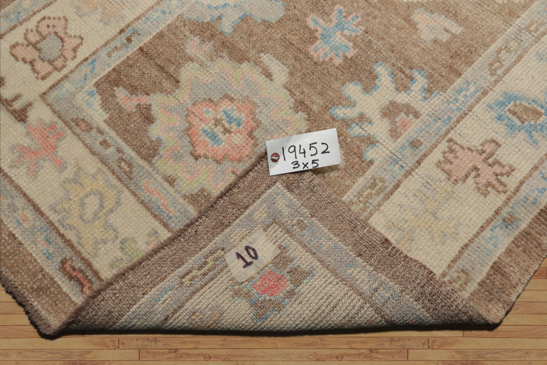 3x5 Camel, Ivory, Blush Color Hand Knotted Turkish Wool Arts & Crafts/Mission Oriental Rug