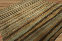 9x12 Taupe, Brown, Mint Color Hand Knotted Tibetan Wool Modern & Contemporary Oriental Rug