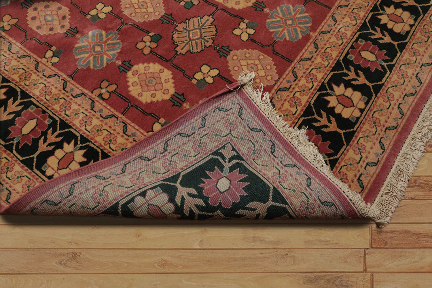 9x12 Multi, Beige, Dark Green Color Hand Knotted All-Over 100% Wool Traditional-Persian/Oriental Oriental Rug