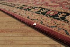 9x12 Multi, Beige, Dark Green Color Hand Knotted All-Over 100% Wool Traditional-Persian/Oriental Oriental Rug