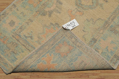 3x5 Beige, Aqua, Peach Color Hand Knotted Turkish Wool Arts & Crafts/Mission Oriental Rug