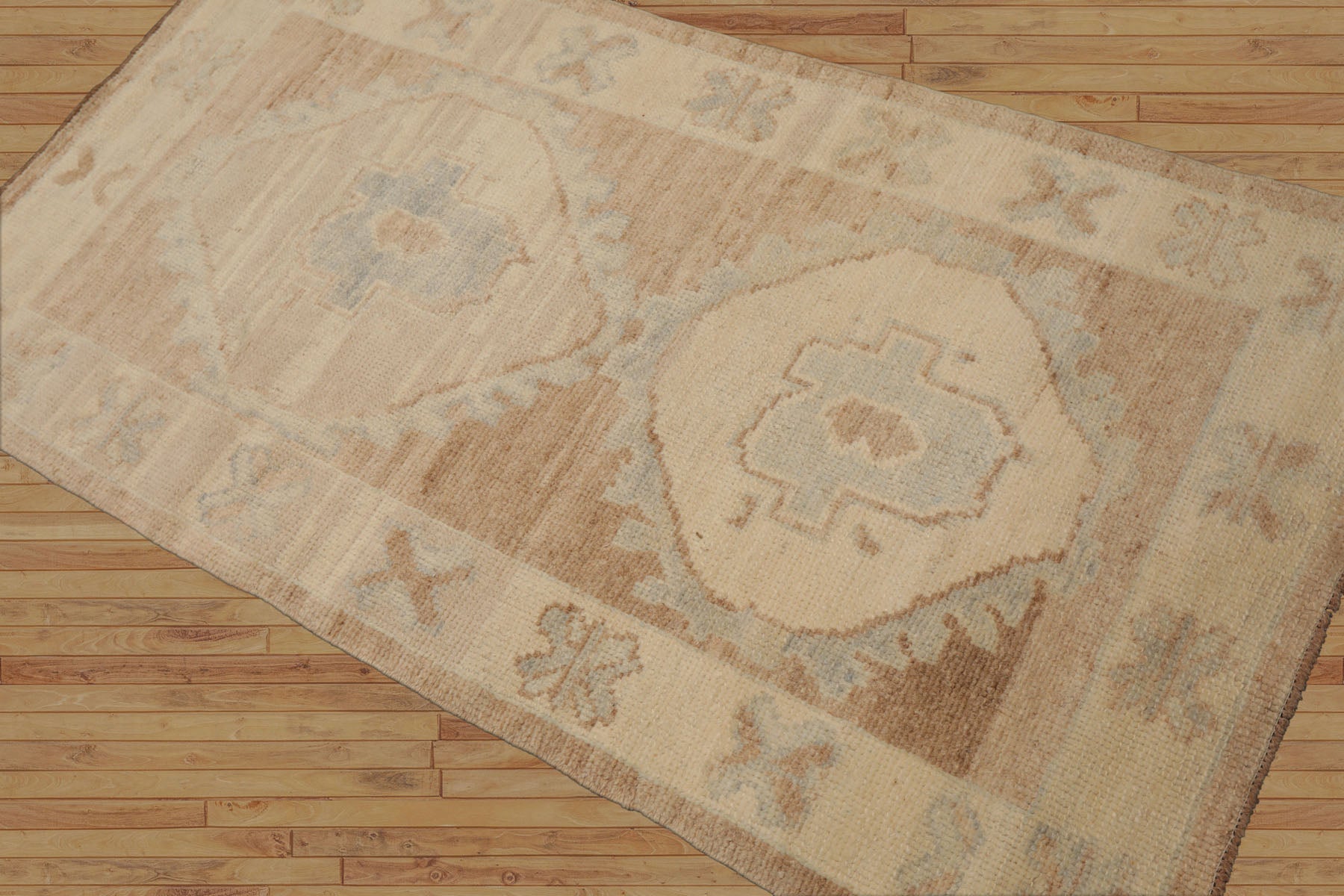 3x5 Beige, Brown, Slate Color Hand Knotted Turkish Wool Arts & Crafts/Mission Oriental Rug