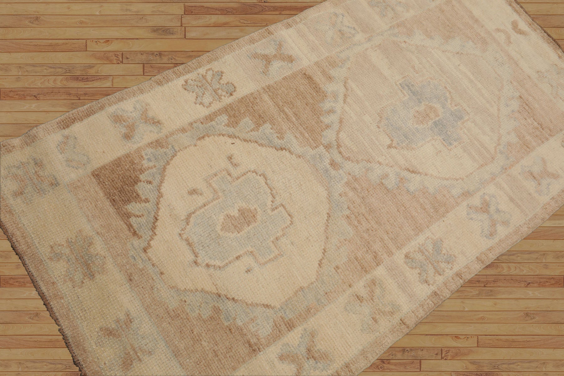 3x5 Beige, Brown, Slate Color Hand Knotted Turkish Wool Arts & Crafts/Mission Oriental Rug