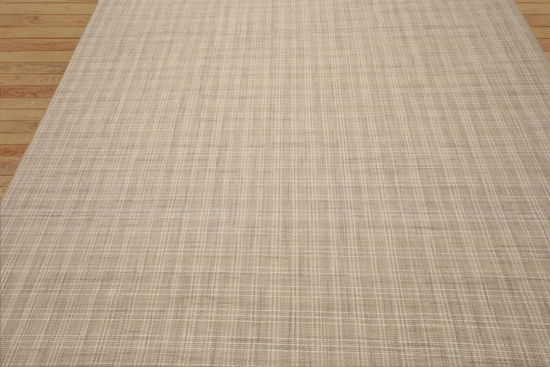 Multi Size Beige Ivory Taupe Color Hand Loomed Flatweave Wool Modern Oriental Rug