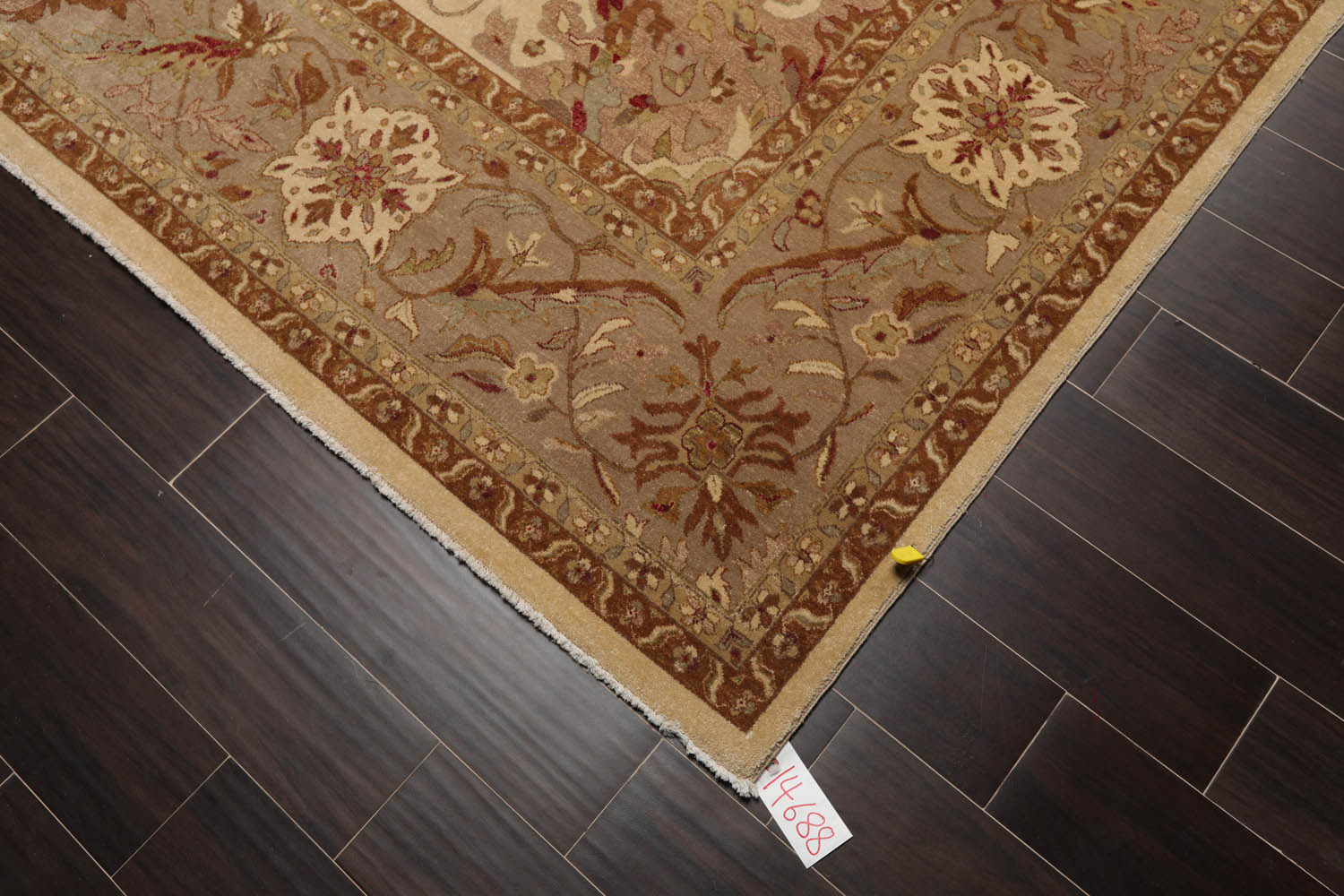 9x12 Beige, Gray, Brown Color Hand Knotted All-Over 100% Wool Traditional Oriental Rug