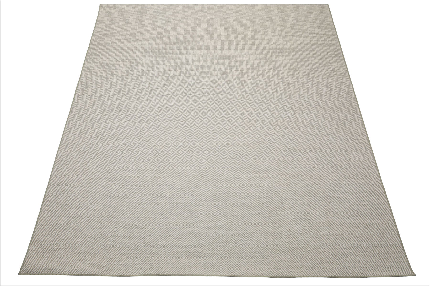 Multi Size White Sage Color Hand Loomed Flatweave Wool Modern Oriental Rug