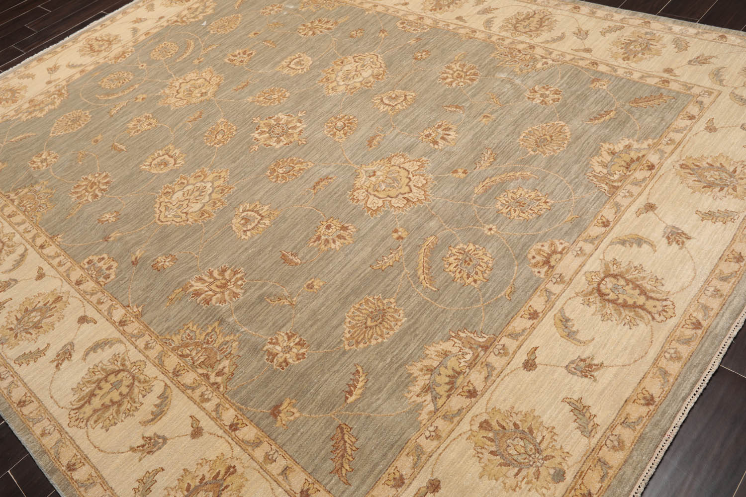 8x10 Gray, Beige, Brown Color Hand Knotted All-Over 100% Wool Traditional Oriental Rug