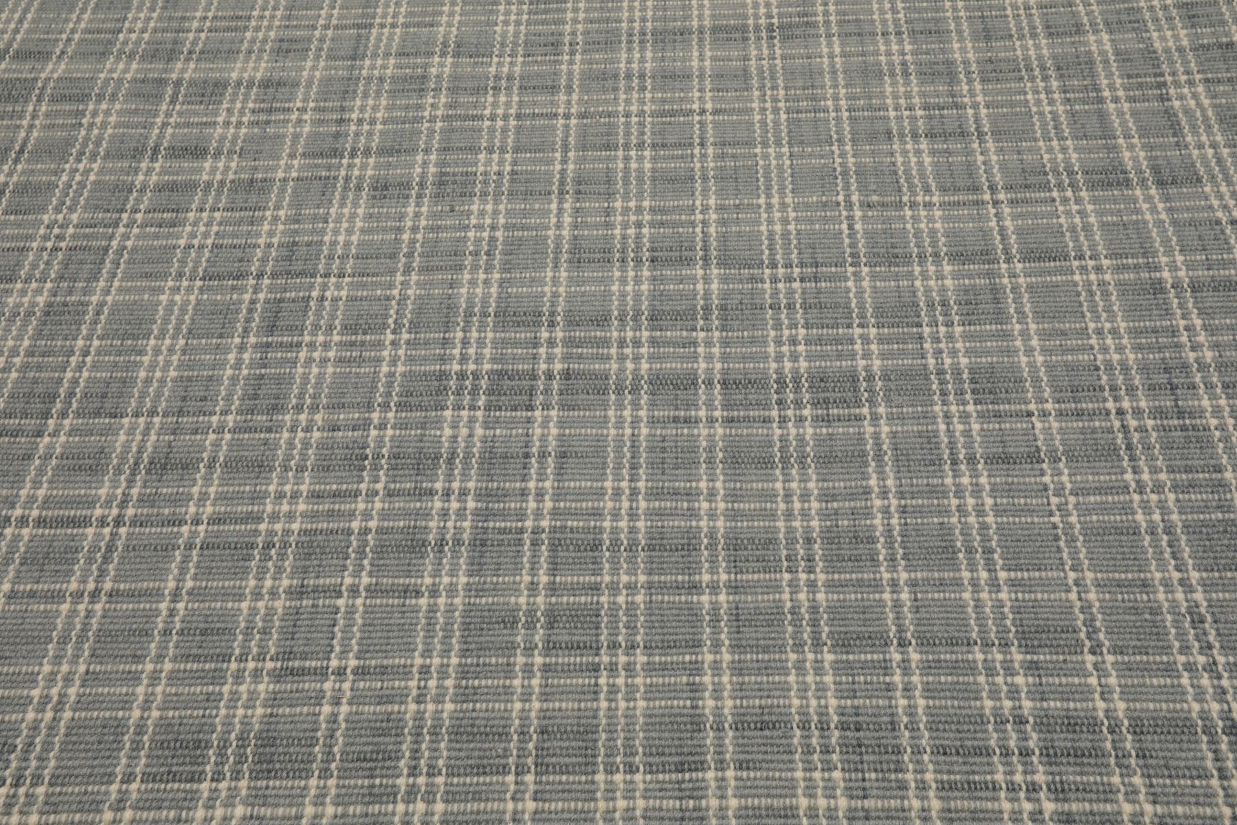 Multi Size Slate Ivory Color Hand Woven Flatweave Wool Modern Oriental Rug