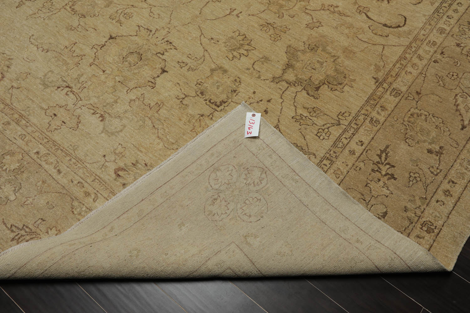 9x12 Warm Beige, Tan, Brown Color Hand Knotted All-Over 100% Wool Traditional Oriental Rug