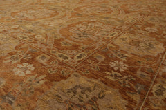 9x12 Gold, Sage, Beige Color Hand Knotted All-Over 100% Wool Transitional Oriental Rug