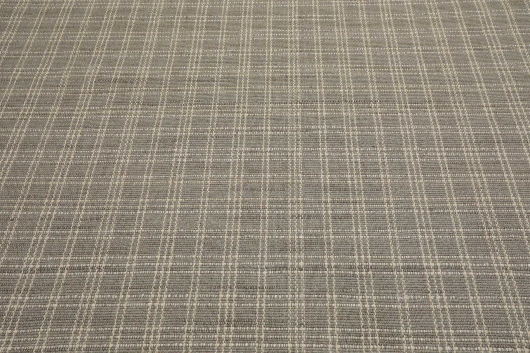 Multi Size Gray Ivory Color Hand Woven Flatweave Wool Modern Oriental Rug